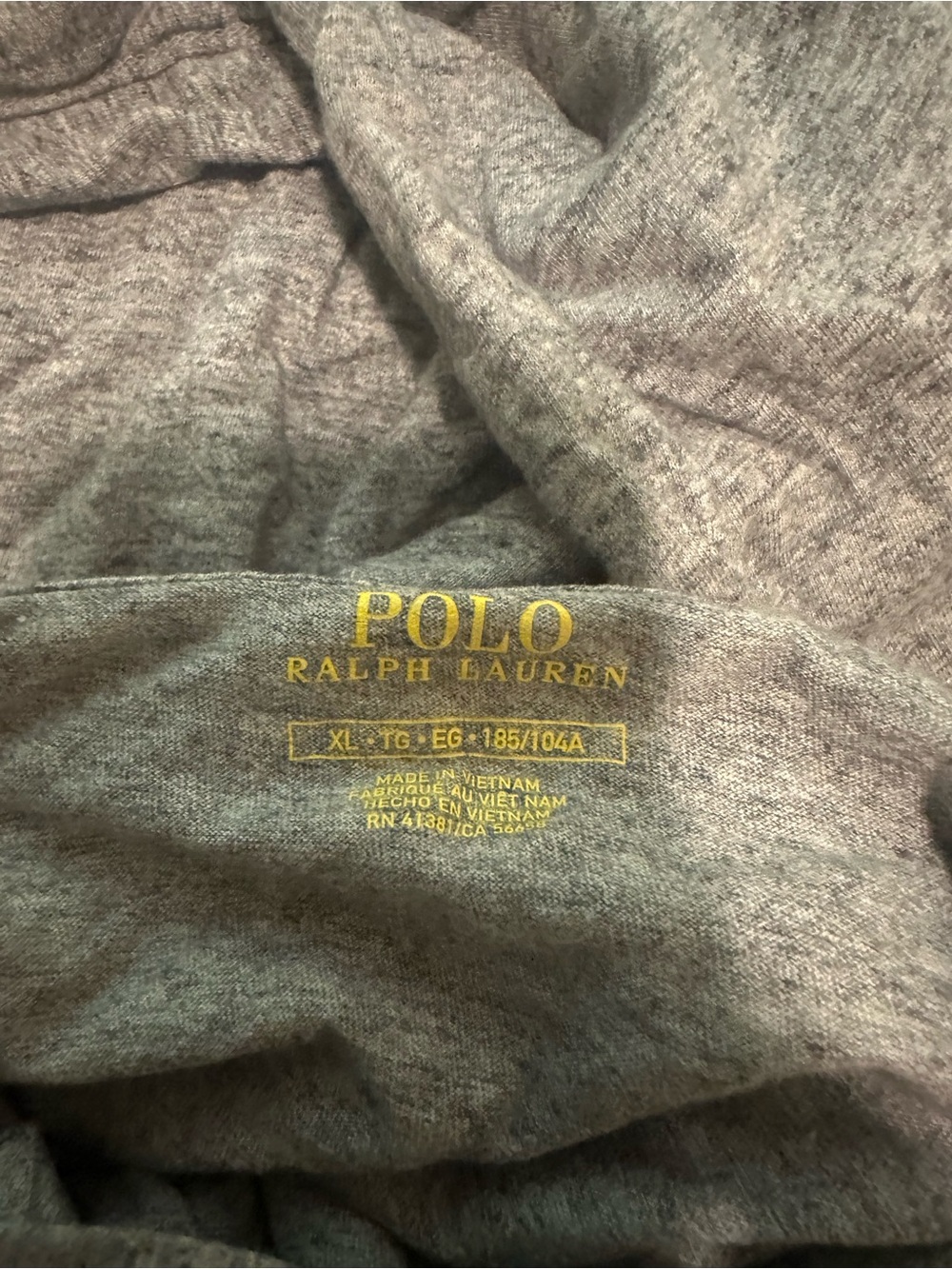 Polo by Ralph Lauren Heather Gray Crewneck Hoodie - Picture 3 of 3